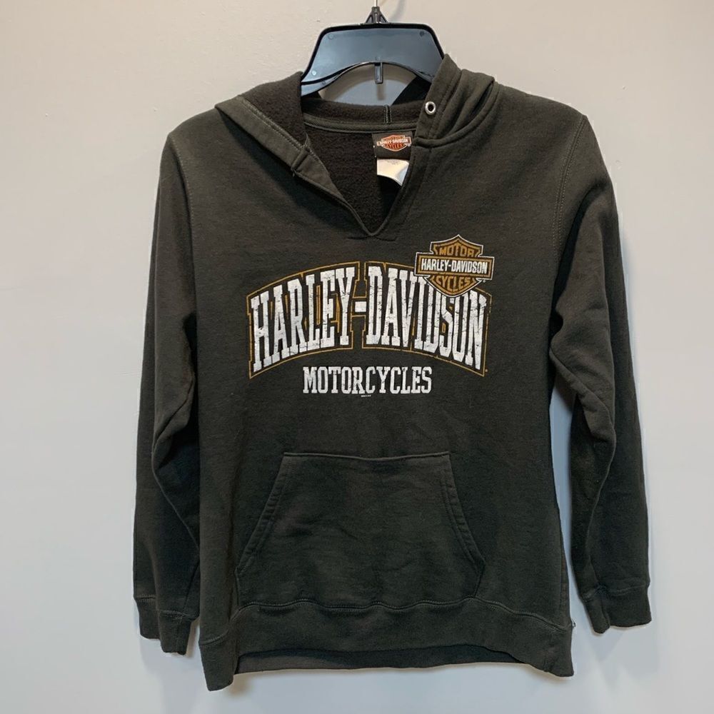 Classic Harley Davidson gray pullover hoodie With logo Oconomowoc Wi on … - Picture 11 of 16